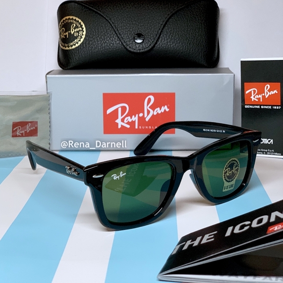 RayBan Wayfarer RB2140 Black New - Picture 3 of 16